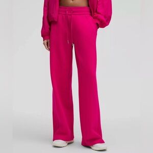 NWT Lululemon Hot Pink Scuba Mid-Rise Wide-Leg Pant - Regular